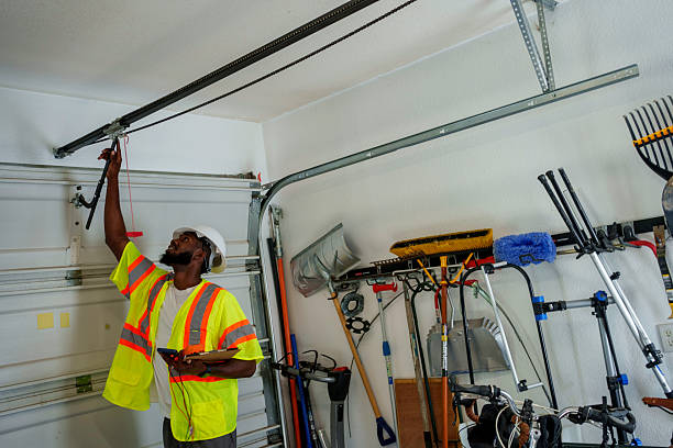 Professional Garage Door Spring Repair technician working in Lumber City, GA